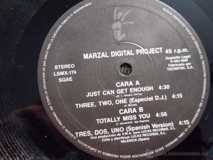 Discos de vinilo: MARZAL DIGITAL PROJECT. JUST CAN GET ENOUGH - Foto 2