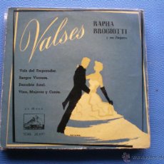 Discos de vinilo: RAPHA BROGIOTTI Y SUS ZINGAROS - VALSES LA VOZ DE SU AMO DE 1958 EP. Lote 50144030