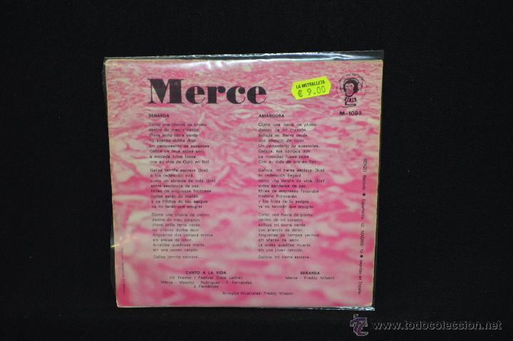 Discos de vinilo: MERCE - CANTO A LA VIDA / SE&Ntilde;ARDA - SINGLE - Foto 2