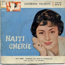 Discos de vinilo: CATERINA VALENTE / HAITI CHERIE / EL MOSQUITO + 2 (EP 1959). Lote 400876144