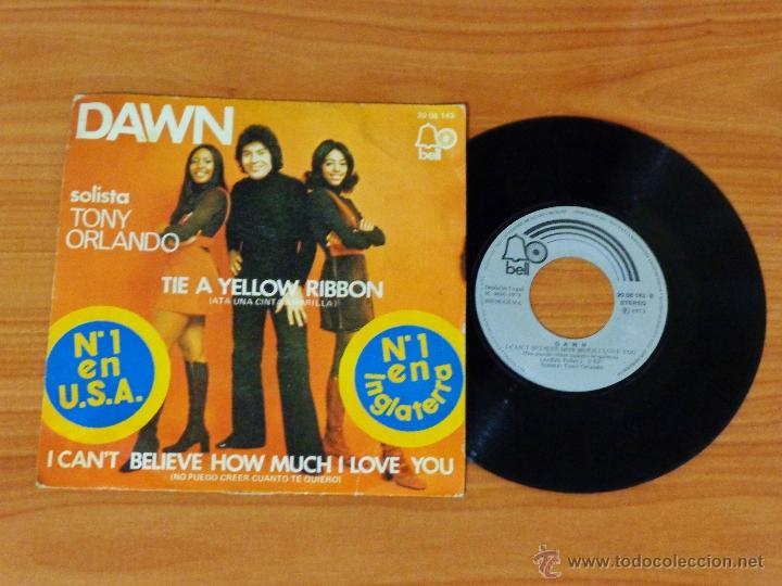 Discos de vinilo: SINGLE VINILO DAWN - TIE A YELLOW RIBBON. - Foto 1