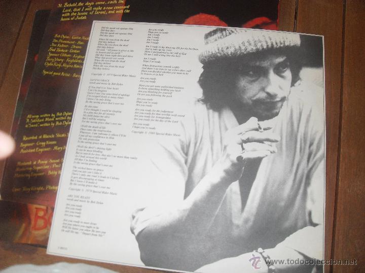 Discos de vinilo: BOB DYLAN LP. SAVED. MADE IN SPAIN. 1980. - Foto 4