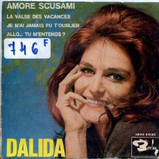 Discos de vinilo: DALIDA / AMORE SCUSAMI / LA VALSE DES VACANCES + 2 (EP 1964). Lote 50274301