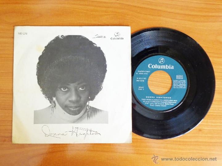 Discos de vinilo: SINGLE VINILO DONNA HIGHTOWER - THIS WORLD TODAY IS A MESS. - Foto 1
