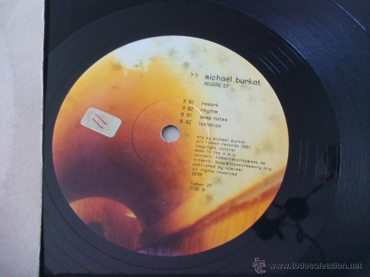 Discos de vinilo: Michael Burkat. Rework EP. rhythm, Deep notes. Isolation Maxi vinilo - Foto 3