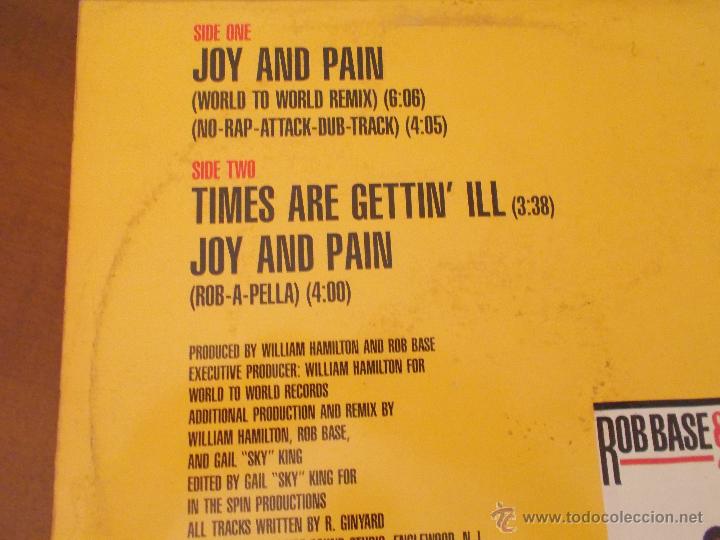 Discos de vinilo: ROB BASE & DJ. E-Z ROCK MAXI 12 - Foto 2