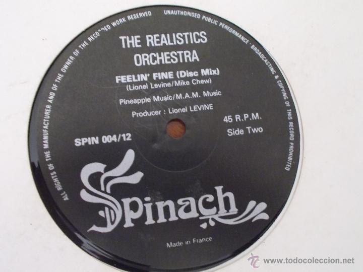 Discos de vinilo: THE REALISTICS.FEELIN&acute;FINE. MAXI 12 - Foto 2