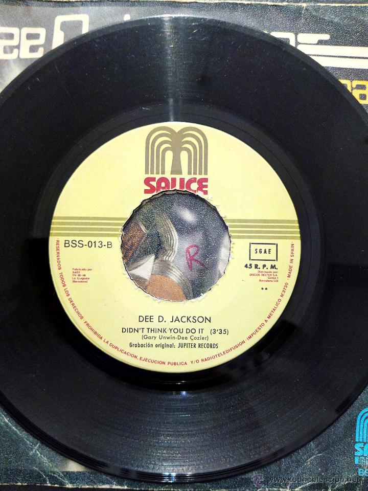 Discos de vinilo: SINGLE DEE D. JACKSON - AUTOMATIC LOVER - DIDNT THINK YOU DO IT - SAUCE 1978. - Foto 4