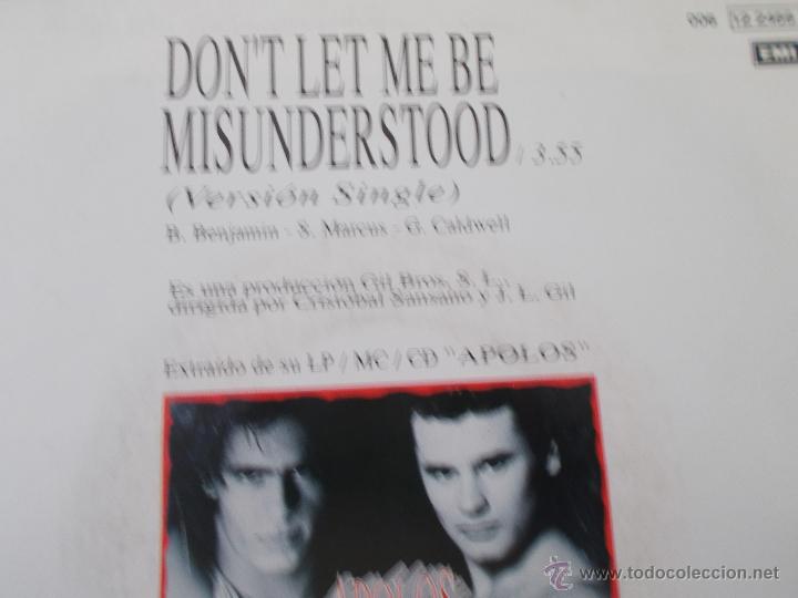 Discos de vinilo: APOLOS.DON&acute;T ME BE MISUNDERSTOOD. - Foto 2