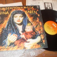 Discos de vinilo: NINA HAGEN LP. NUNSEXMONKROCK. NUN SEX MONK ROCK MADE IN SPAIN. 1982.