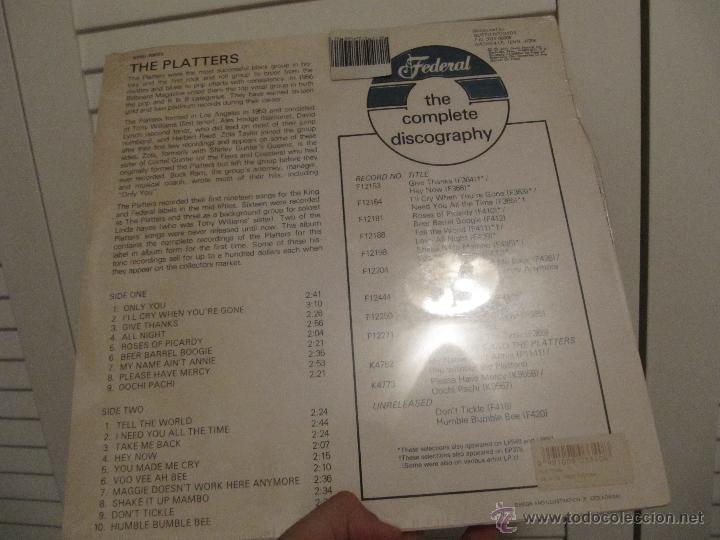 Discos de vinilo: THE PLATTERS 19 HITS-PRECINTADO - Foto 4