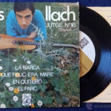 Discos de vinilo: LLUIS LLACH, LA BARCA +3 (CONCENTRIC 1967) SINGLE EP + LLETRES -. Lote 50366641