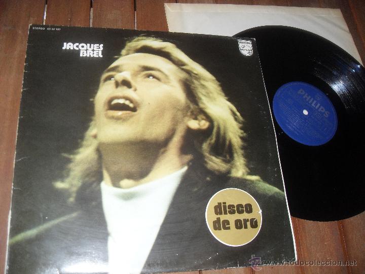 Discos de vinilo: JACQUES BREL LP. DISCO DE ORO . DISCOS. Made in SPAIN 1976. - Foto 1