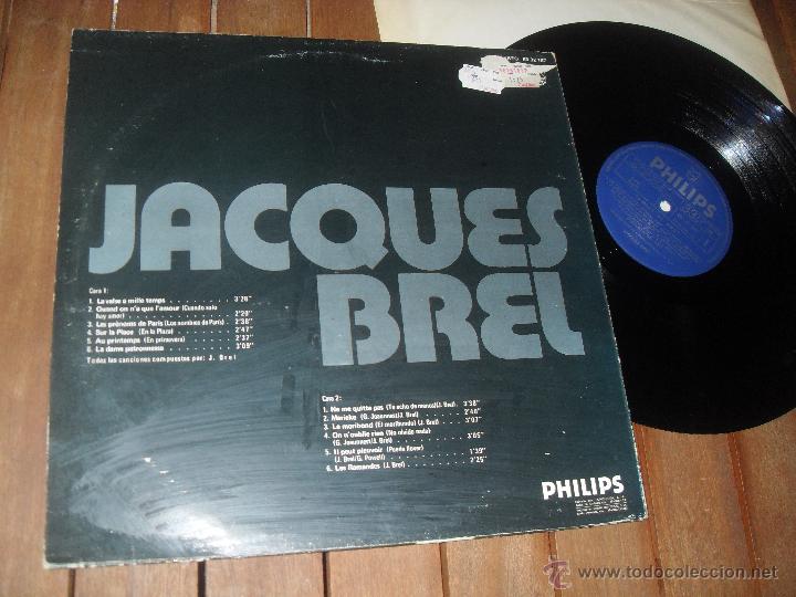 Discos de vinilo: JACQUES BREL LP. DISCO DE ORO . DISCOS. Made in SPAIN 1976. - Foto 2