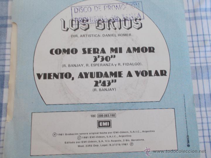 Discos de vinilo: LOS BRIOS. COMO SER&Aacute; MI AMOR. - Foto 2