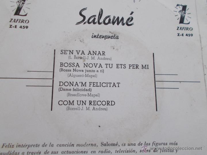 Discos de vinilo: SALOM&Eacute;. EN CATALAN. TU ETS PER MI. - Foto 2