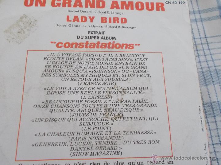 Discos de vinilo: DANYEL GERARD. UN GRAND AMOUR - Foto 2