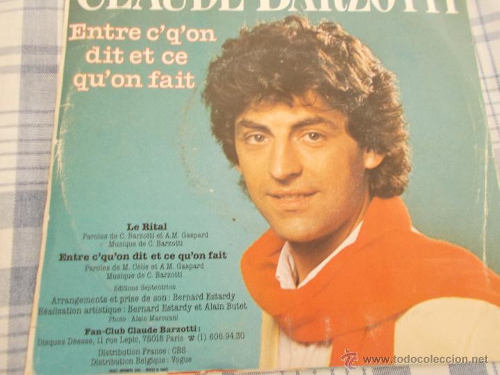 Discos de vinilo: CLAUDE BARZOTTI. LE RITAL - Foto 2
