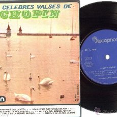 Discos de vinilo: RAYMOND TROUARD (PIANO) - LOS MAS CELEBRES VALSES DE F.CHOPIN - SINGLE EP 6 TEMAS A 33 RPM, RARISIMO. Lote 50398123