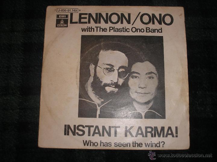 Discos de vinilo: JOHN LENNON - single espa&ntilde;ol - INSTANT KARMA - 1970 - Foto 1