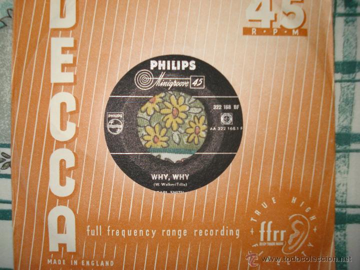 Discos de vinilo: CARL SMITH  , WHY WHY ,  EMOTIONS  single holandes 1957 - Foto 1