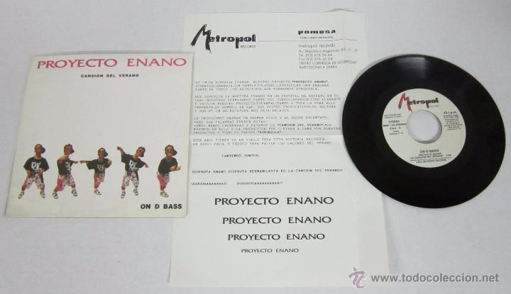 Dischi in vinile: PROYECTO ENANO - LA CANCION DEL VERANO - CANSION ( 1 CARA ) ON D BASS - METROPOL 90 - MINT