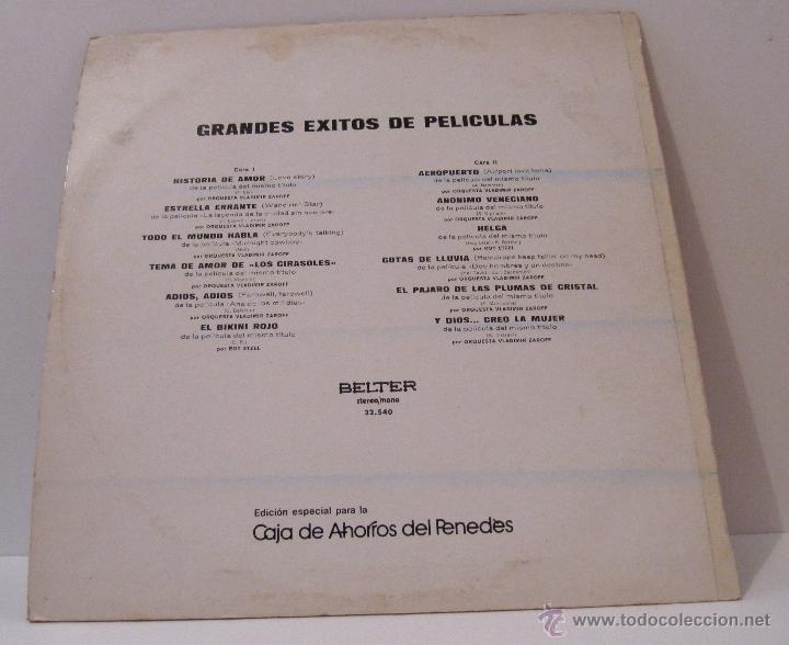 Discos de vinilo: GRANDES EXITOS DE PELICULAS BELTER 1971 - Foto 2