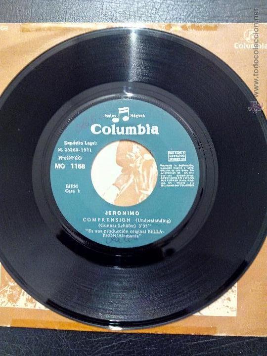 Discos de vinilo: SINGLE JERONIMO - COMPRENSI&Oacute;N - SOMBRAS - COLUMBIA 1971. - Foto 3