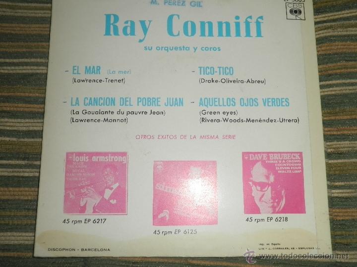 Discos de vinilo: RAY CONNIFF - EL MAR EP - ORIGINAL ESPA&Ntilde;OL - CBS RECORDS 1966 - MONOAURAL - - Foto 2