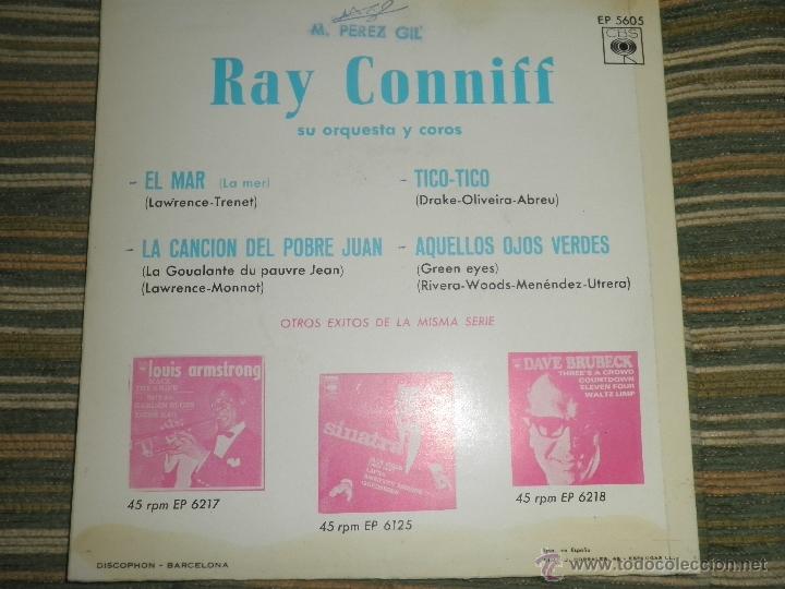 Discos de vinilo: RAY CONNIFF - EL MAR EP - ORIGINAL ESPA&Ntilde;OL - CBS RECORDS 1966 - MONOAURAL - - Foto 7