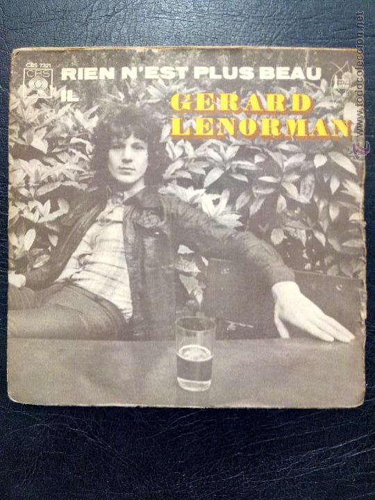 Discos de vinilo: SINGLE GERARD LENORMAN - RIEN NEST PLUS BEAU - IL - CBS - Foto 1