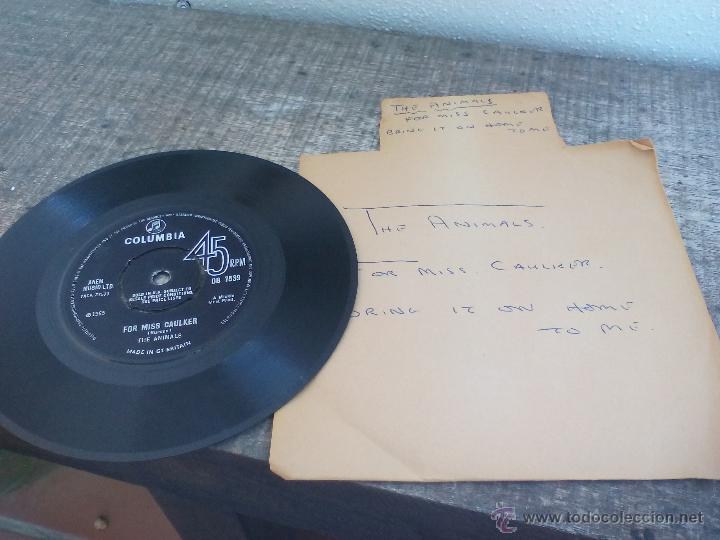 Discos de vinilo: THE ANIMALS BRING IT ON HOME TO ME FOR MISS CAULKER DB7539 Single Vinilo de 1965