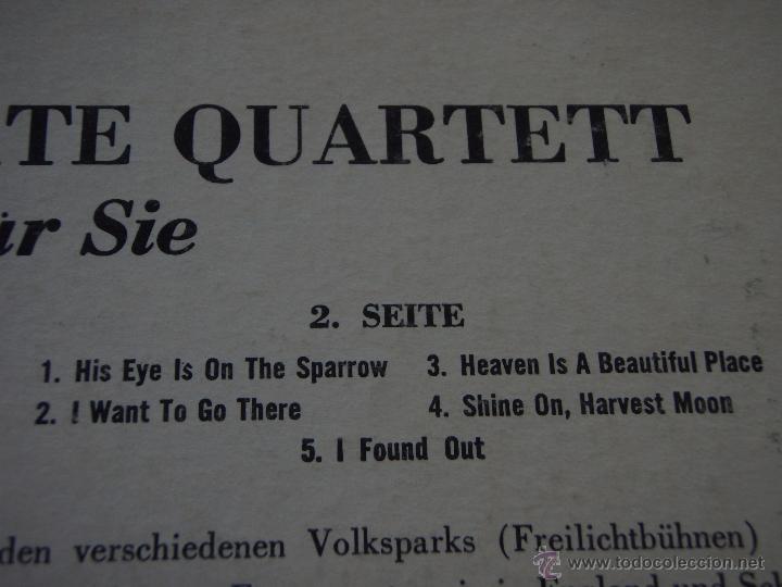 Discos de vinilo: GOLDEN GATE QUARTET ( SINGT F&Uuml;R SIE ) LP33 10 - Foto 4