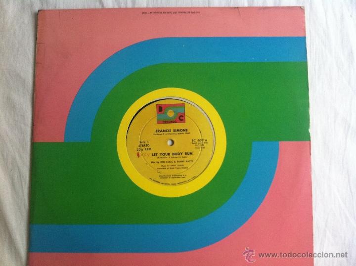 Discos de vinilo: MAXI FRANCIE SIMONE-LET YOUR BODY RUN - Foto 1