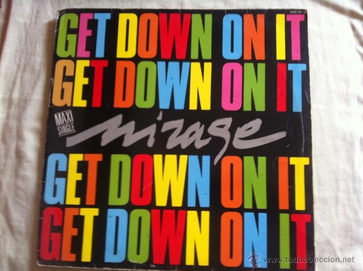 Discos de vinilo: MAXI MIRAGE-GET DOWN ON IT - Foto 1