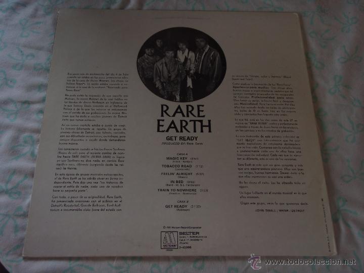 Discos de vinilo: Rare Earth &lrm;&ndash; Get Ready Spain,1981 Motown* - Foto 2