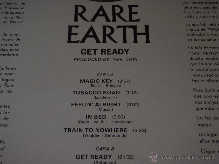Discos de vinilo: Rare Earth &lrm;&ndash; Get Ready Spain,1981 Motown* - Foto 3