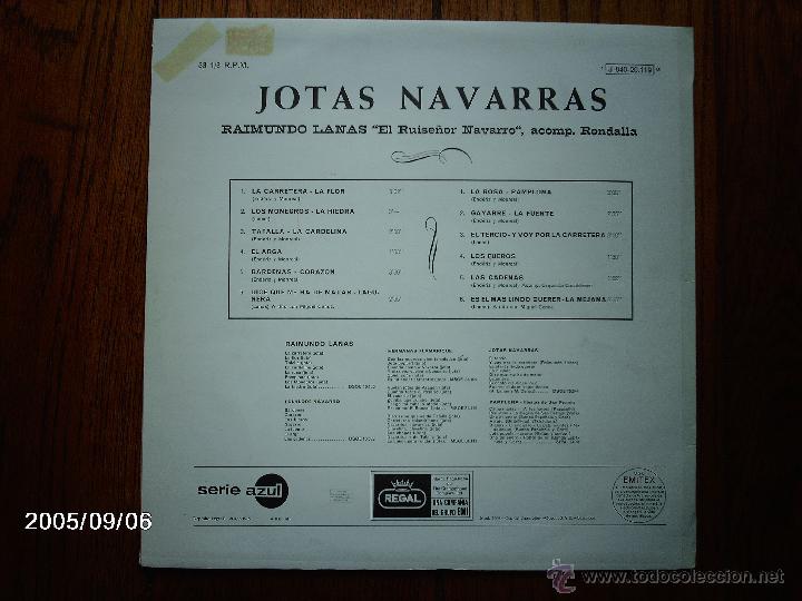 Discos de vinilo: raimundo lanas  -  jotas navarras - Foto 2