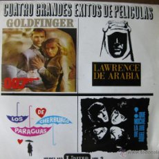 Discos de vinilo: CUATRO GRANDES EXITOS DE PELICULAS .GOLDFINGER. AQUELLA NOCHE FUÉ...1965. Lote 50541733