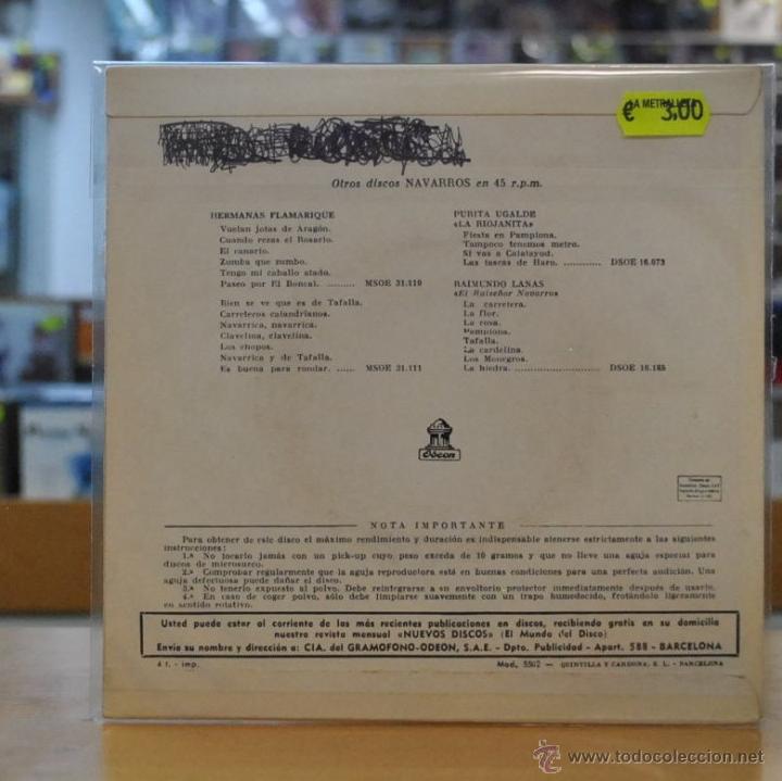 Discos de vinilo: HERMANAS FLAMARIQUE - NAVARRA - SINGLE - Foto 2