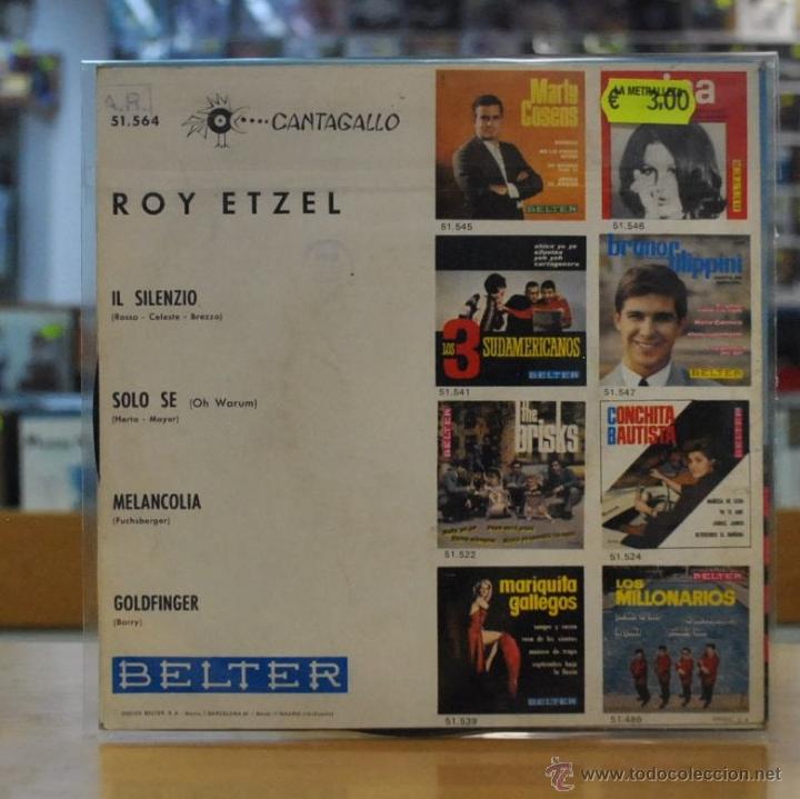Discos de vinilo: ROY ETZEL - IL SILENZIO + 3 - EP - Foto 2