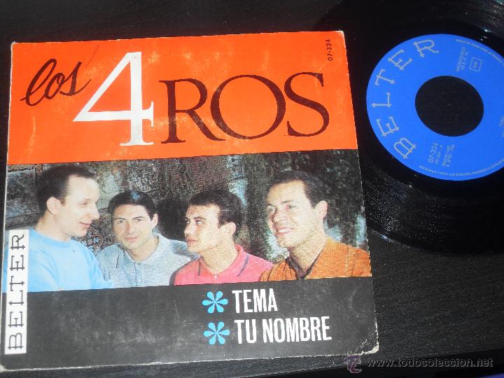 Discos de vinilo: LOS 4 ROS SINGLE. TEMA. MADE IN SPAIN. 1966. - Foto 2