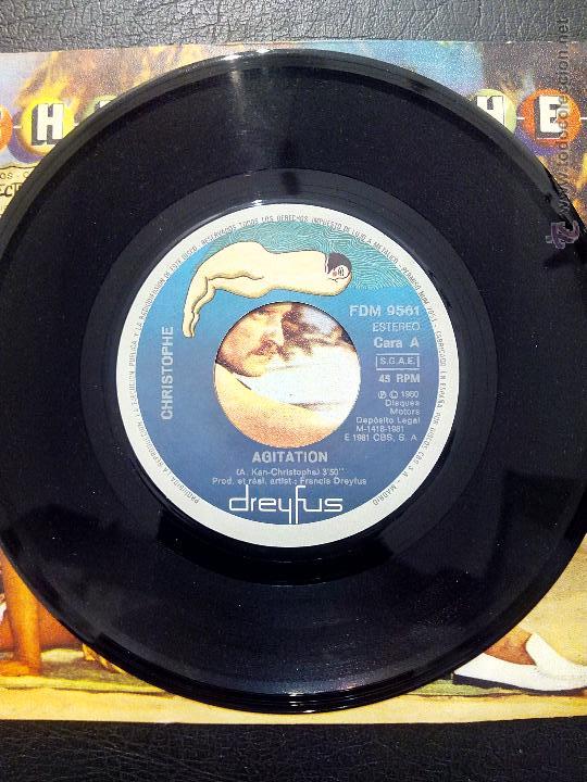 Discos de vinilo: SINGLE CHRISTOPHE - AGITATION - LES TABOURETS DU BAR - CBS 1981. - Foto 3