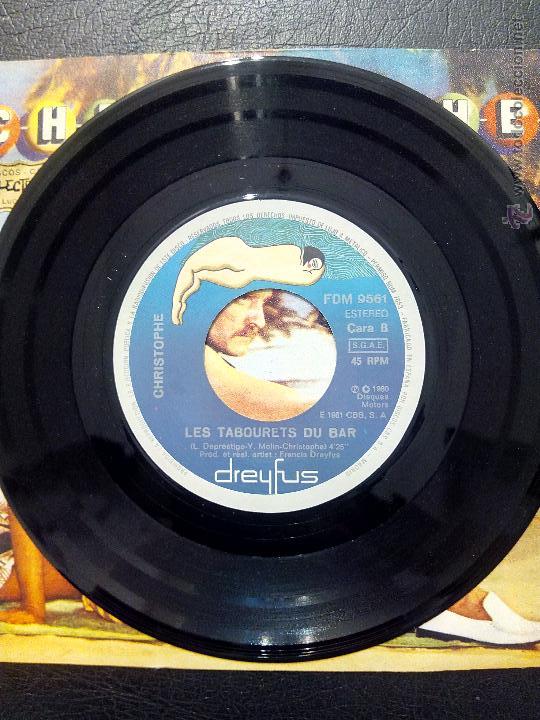 Discos de vinilo: SINGLE CHRISTOPHE - AGITATION - LES TABOURETS DU BAR - CBS 1981. - Foto 4