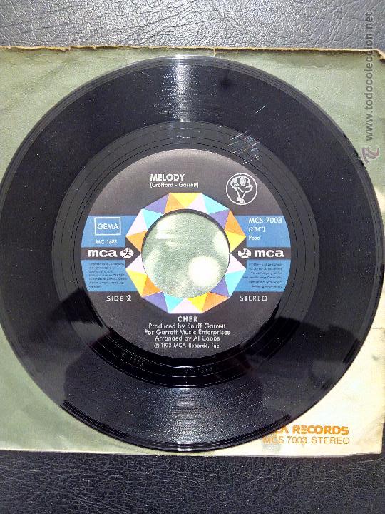 Discos de vinilo: SINGLE CHER - HALF-BREED - MELODY - MCA 1973. - Foto 4