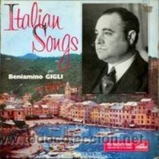 Discos de vinilo: BENIAMINO GIGLI - ITALIAN SONGS (10) 