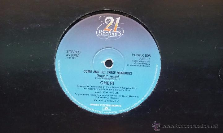 Discos de vinilo: Cheri - Come And Get These Memories - 1982 - Foto 1
