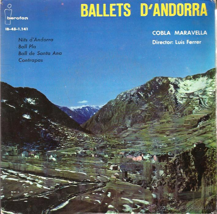 Discos de vinilo: EP COBLA MARAVELLA : BALLETS D&acute;ANDORRA - Foto 1