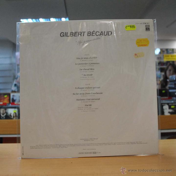 Discos de vinilo: GILBERT BECAUD - MOI JE VEUX CHANTER - LP - Foto 2