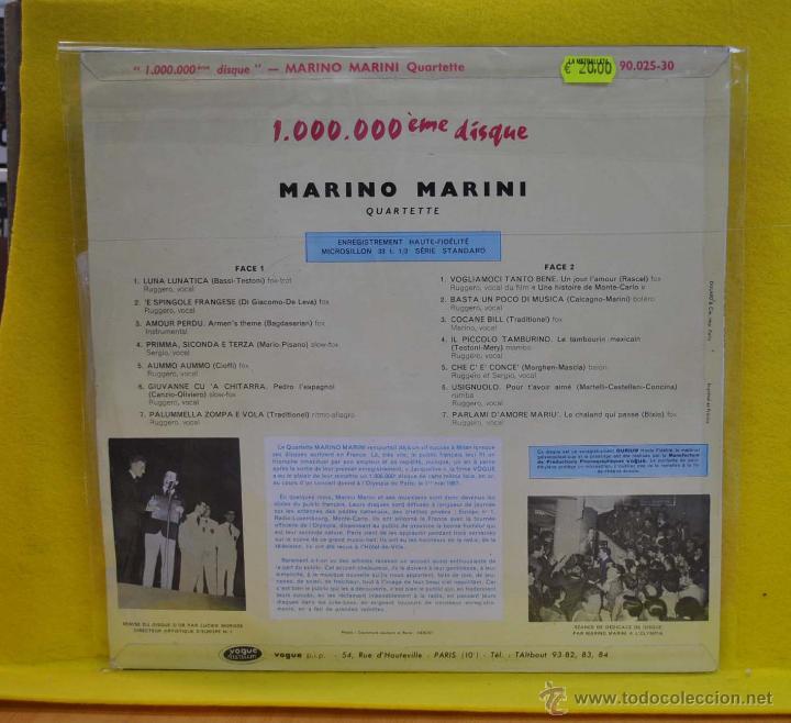 Discos de vinilo: MARINO MARINI - 1 000 000 E DISQUE - LP - Foto 2